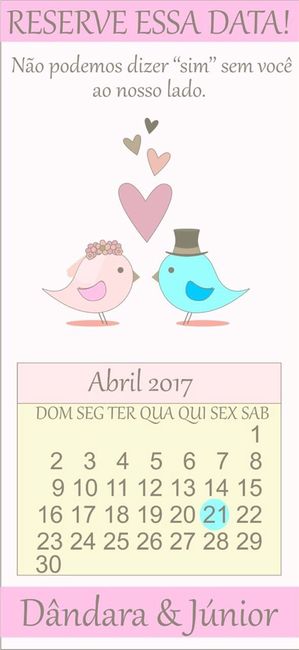 Como fazer salve data - 1