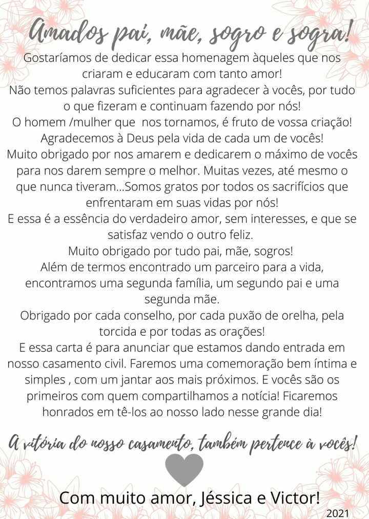 Anúncio casamento civil (com jantar) aos pais :d - 1