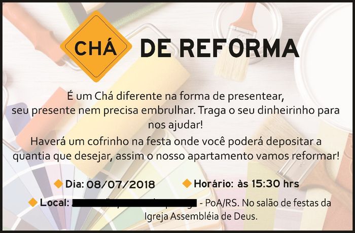 Chá de reforma! #vemver 1