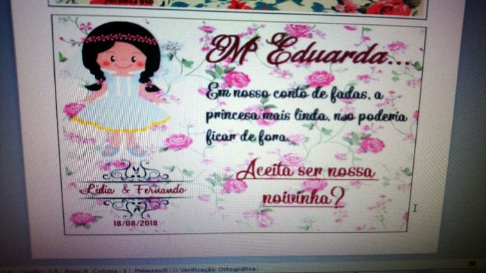 Arte do convite das crianças, feito no Word... 1