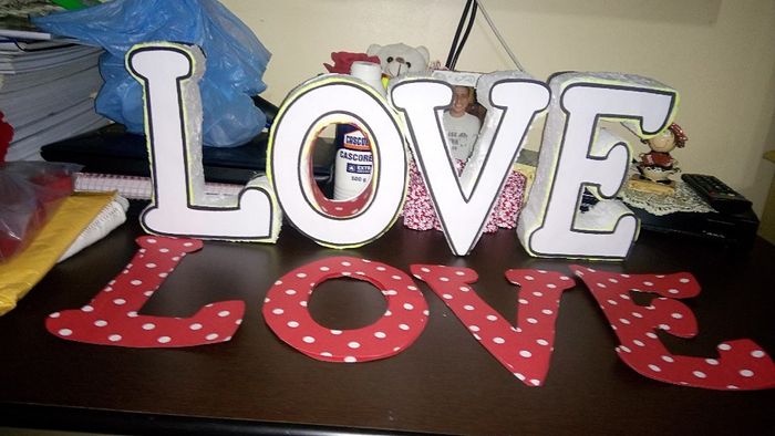 Palavra Love de isopor