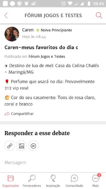 ÚLTIMO PASSO: Compartilhe seus favoritos de casamento! - 1