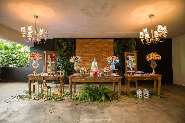 Decoração da mesa do bolo ♥