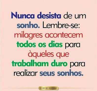 Não desista dos seus sonhos - 1