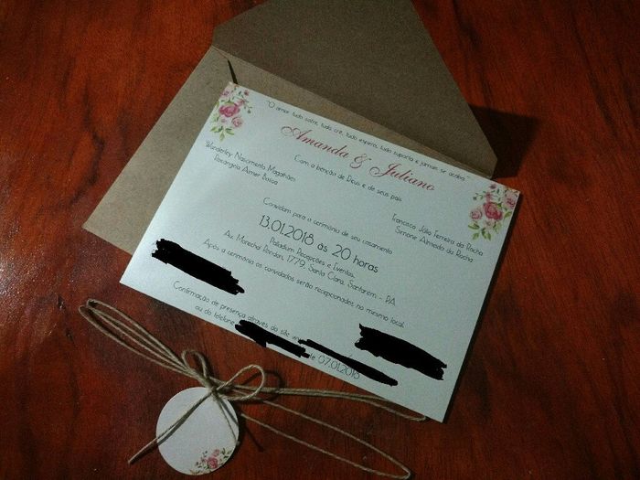 Meus convites chegaram... Finalmente! - 2
