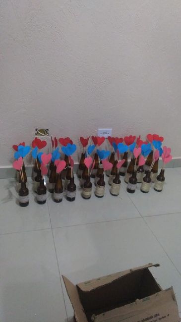 Corações para decorar garrafas - 2