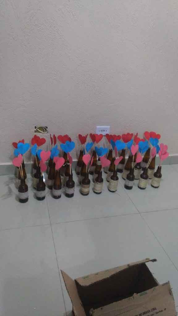 Corações para decorar garrafas - 2