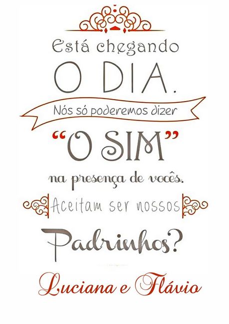 Convite padrinhos