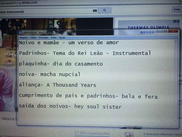 Cerimonia evangelica (musicas) - 1