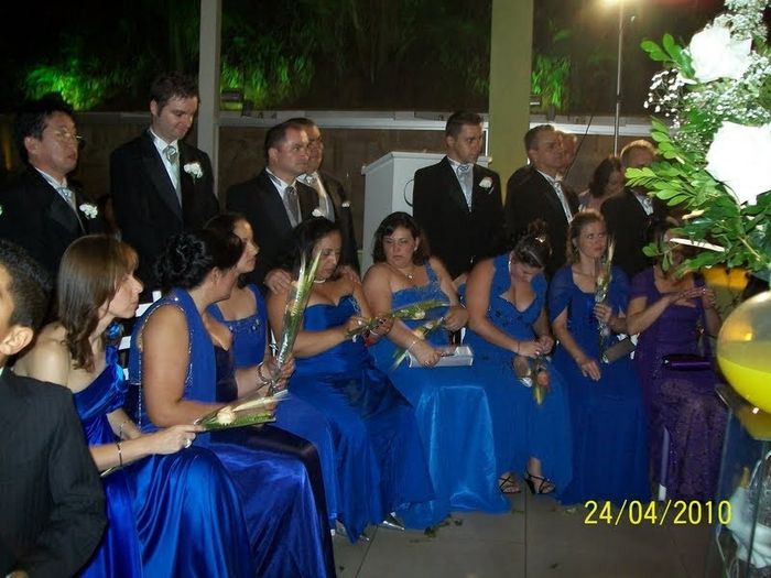 As madrinha por parte do marido da minha irmã.
