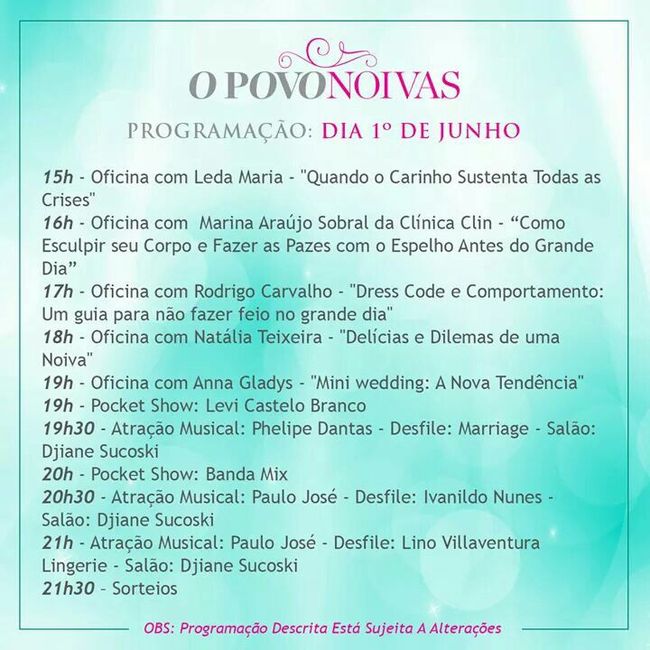 Programação evento de noivas - 4