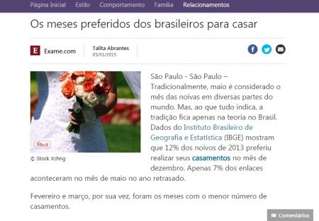 Qual seu mês escolhido noivinha ?