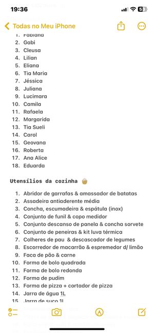Lista de Presentes Chá de Cozinha - 1