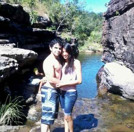 Na cachoeira...