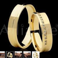 Aliança cravejada de diamantes