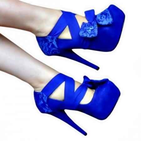 sapato azul