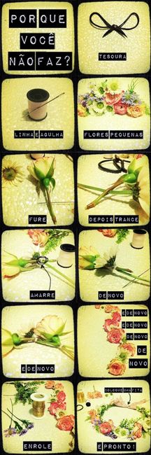 Faça você mesma sua coroa de flores