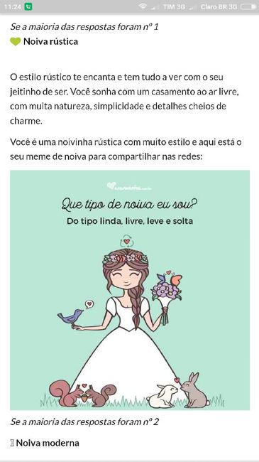 RESULTADO: Que tipo de noiva você é? - 1