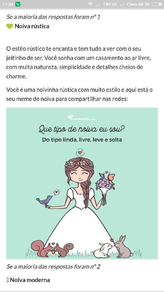 RESULTADO: Que tipo de noiva você é? - 1