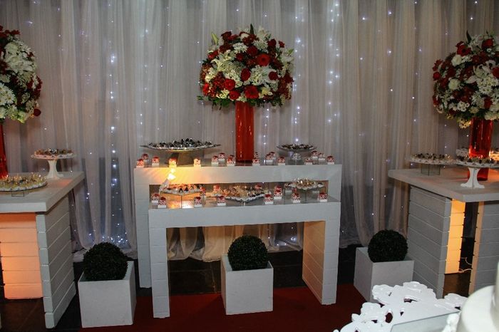 Cor VERMELO e estilo do casamento ROMANTICO
