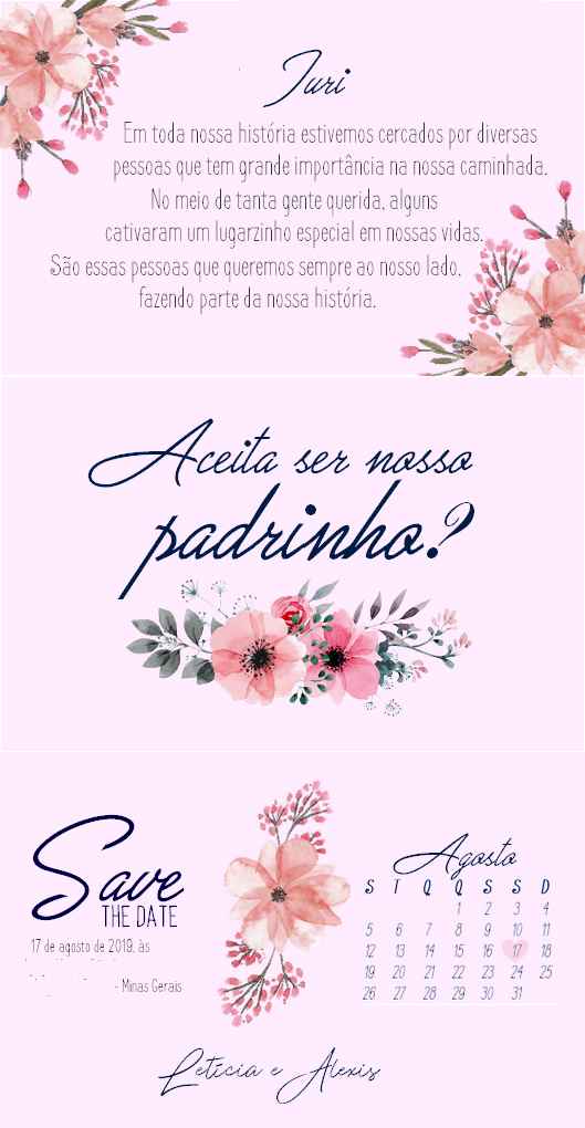 Convite padrinhos