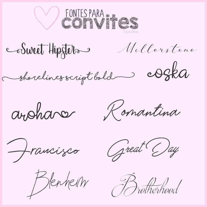 Fontes para convites