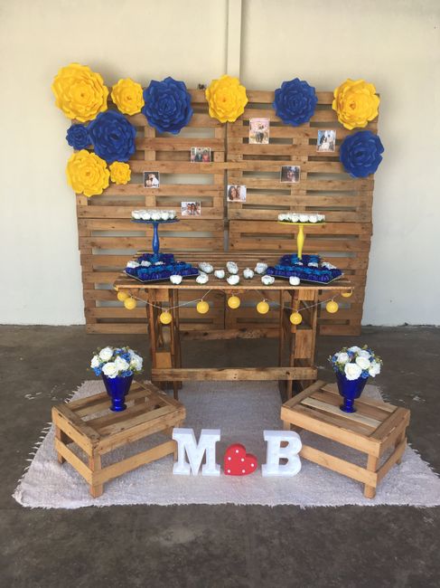 Noivado 100% diy - Azul e Amarelo - 1