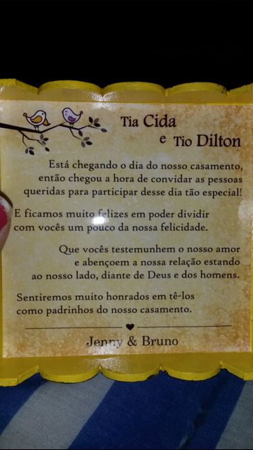 Convite dos padrinhos - 1