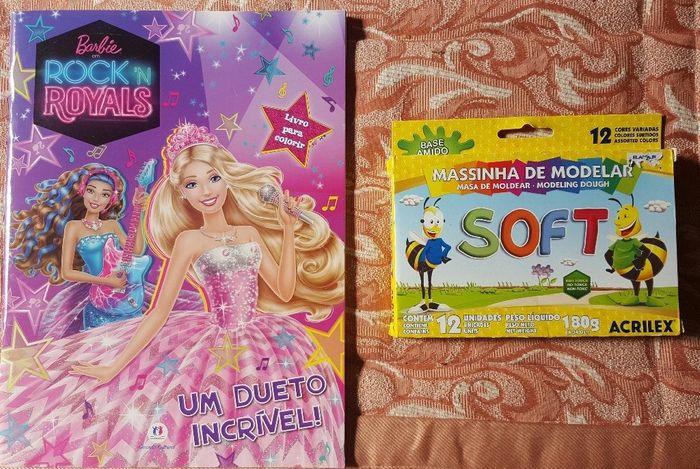 LIVRO COLORIR E MASSINHA