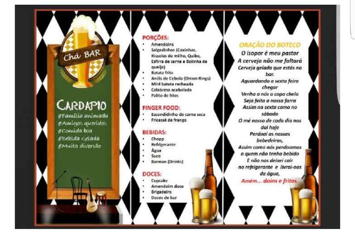 Chá bar - tema boteco 1