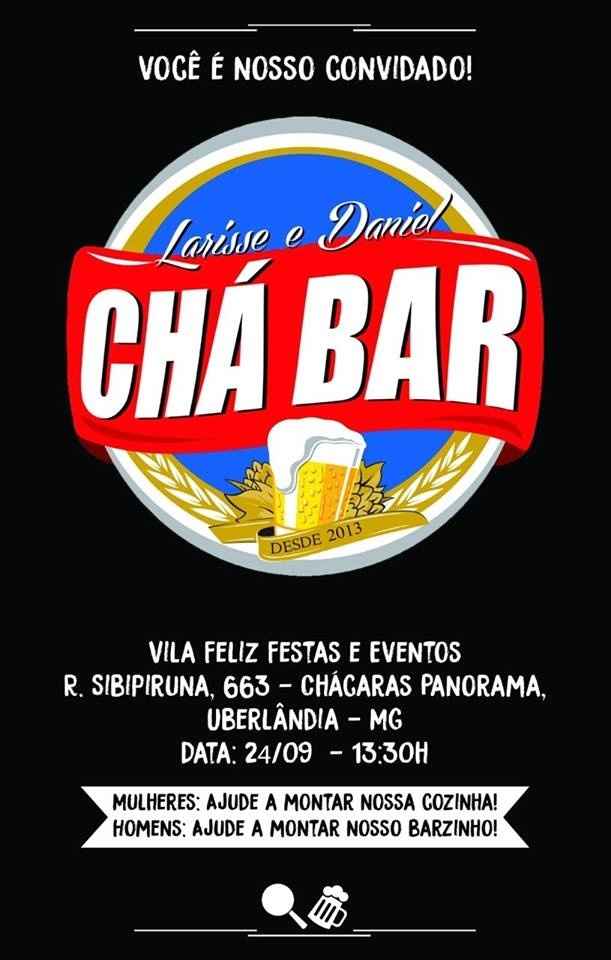 Convite chá bar