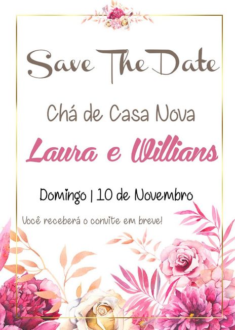 Save The Date - Meu Chá de Casa Nova ❤️ 1