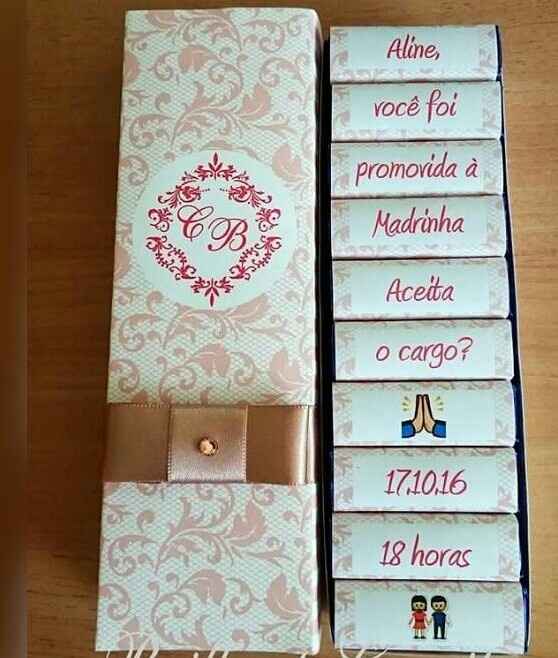 Convite para padrinhos- inspiração - 1