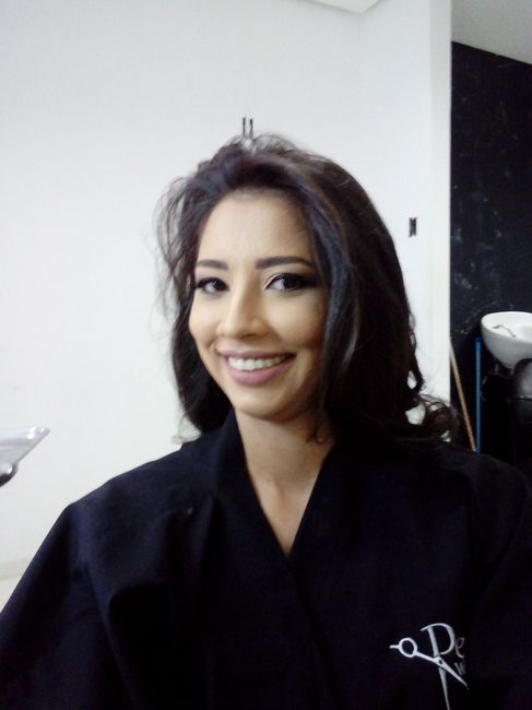 Preparando o cabelo.
