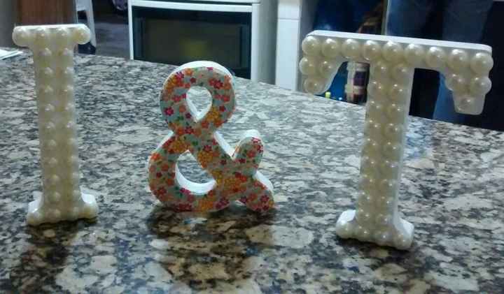 Letras e enfeites para a mesa do bolo - 1