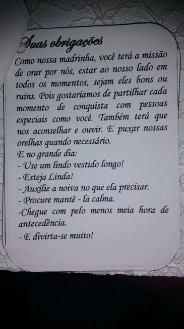 Lembrancinhas dos padrinhos. - 2