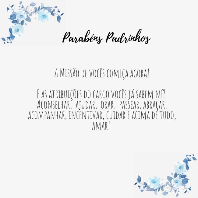 2 Parabéns Padrinhos