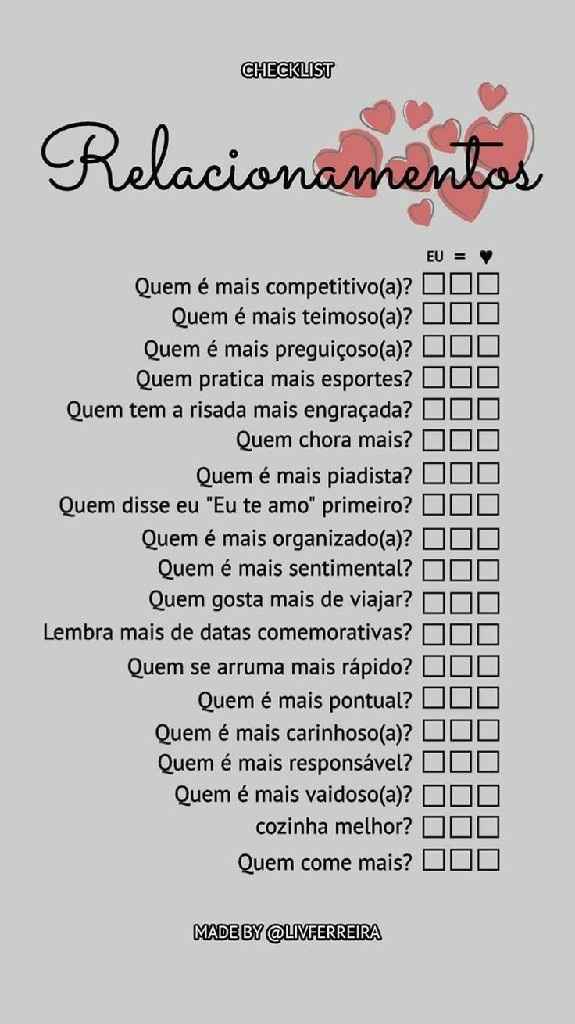 Brincadeira para noivado - 2