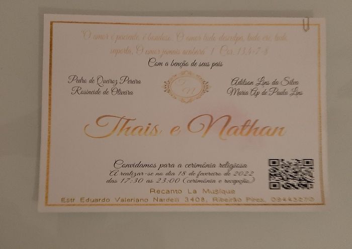 Meu convite oficial do casamento - 2