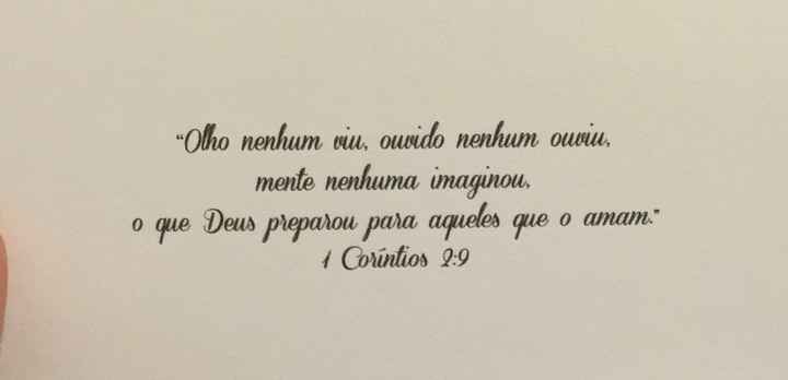 Frases ou Versículos do convite. Qual é a sua? - 1