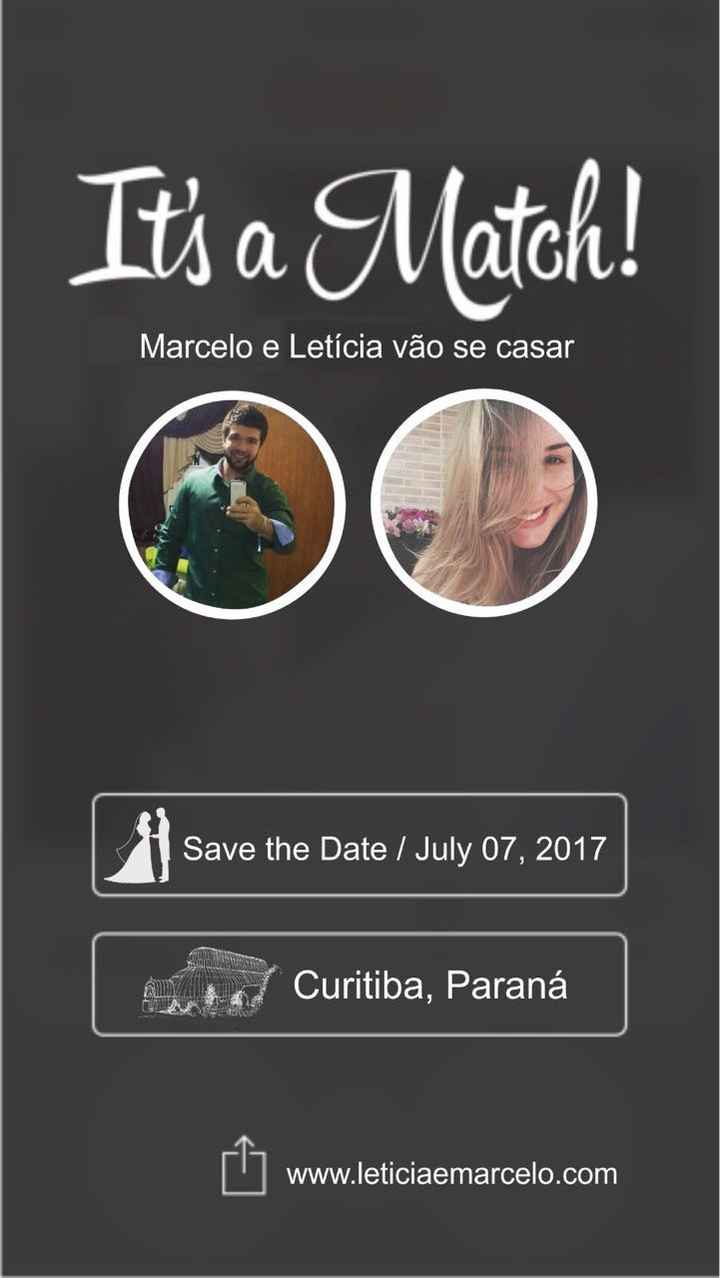 Tinder nos uniu pra sempre!