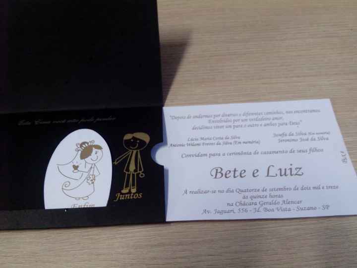 amostra do convite do casamento