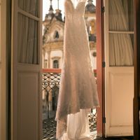 O vestido (foto tirada na sacada do quarto do hotel)