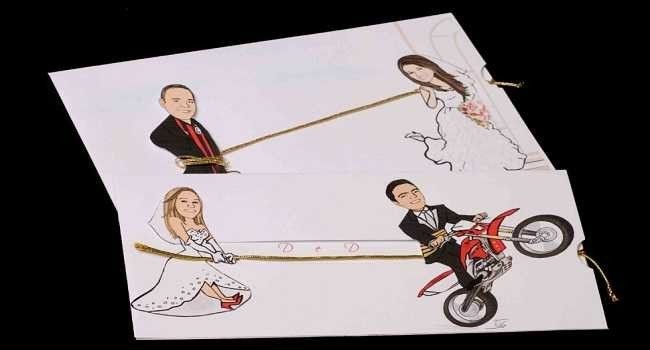 Convite com caricatura