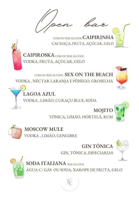 Compartilhando o menu de drinks 1