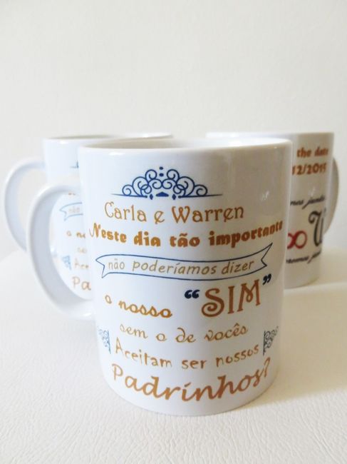 Convite Caneca Padrinhos