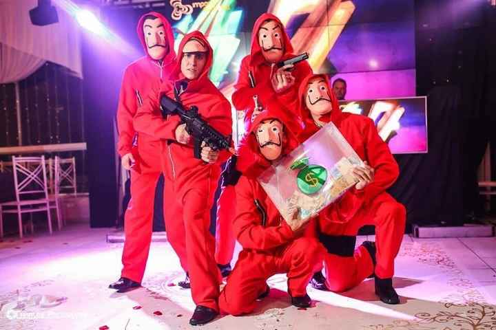 Hora da Gravata com tema de La Casa de Papel