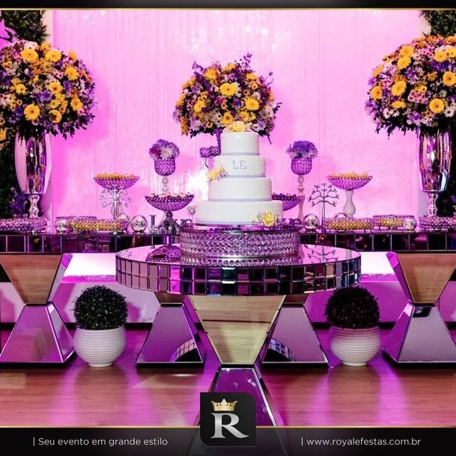 decoração em tons lilas 
