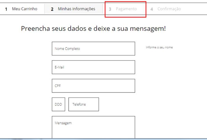 O convidado informa todos os dados, inclusive de pagamento e está feito