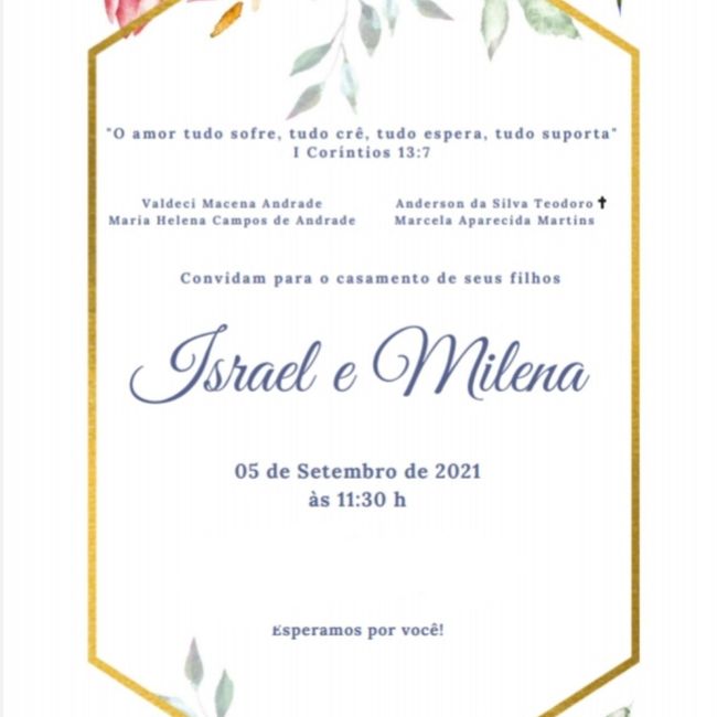 Convite dee Casamento diy - 1